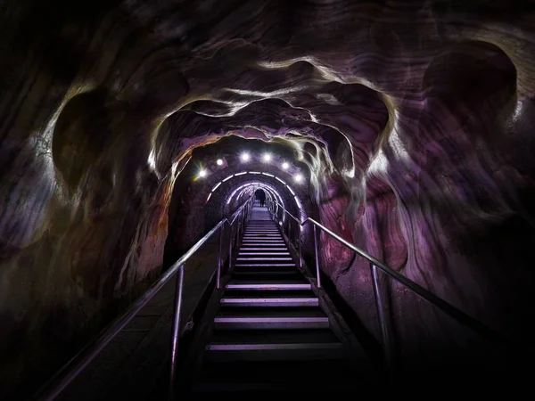 Σκάλες Εισόδου Στο Ορυχείο Άλατος Turda Επαρχία Turda Ρουμανία — Φωτογραφία Αρχείου
