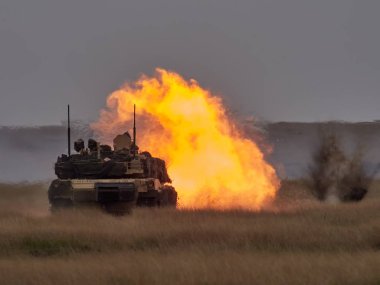 Galati, Romanya - 20 Nisan 2017: askerler Smardan Çokgen Galati County, Romanya Adalet kartal askeri tatbikat sırasında Amerikan ve Romanya; 20 Nisan 2017