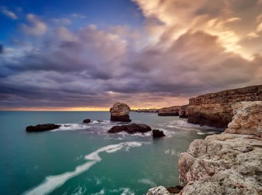 Karadeniz Sahil-uzun pozlama görüntü görünümünü