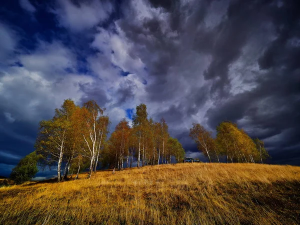 Jesienny Krajobraz Karpatach Rumunia — Zdjęcie stockowe