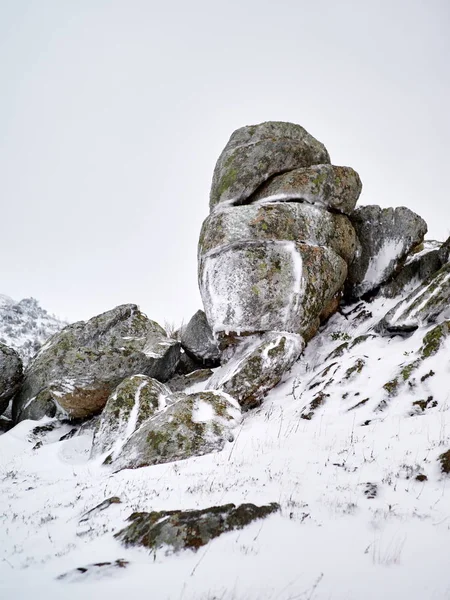 Sen Snö Kvisten Pricopane Macinbergen Dobrogea Rumänien — Stockfoto