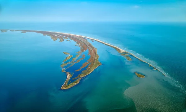 Luchtfoto Van Sacalin Island Nieuw Gevormde Zwarte Zee Buurt Van — Stockfoto