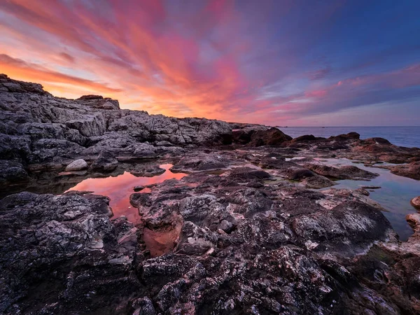 Vue Côte Mer Noire Lever Soleil — Photo