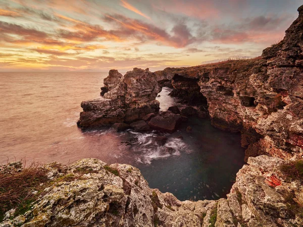 Vue Côte Mer Noire Lever Soleil — Photo