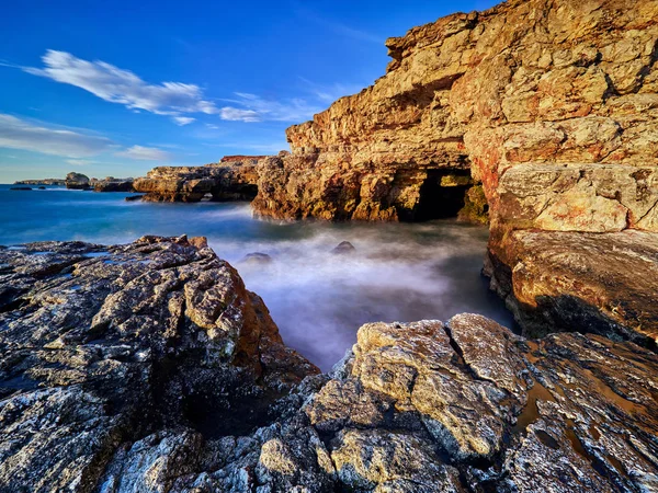 Vista Del Mar Nero Dall Immagine Esposizione Lungo Costa — Foto Stock