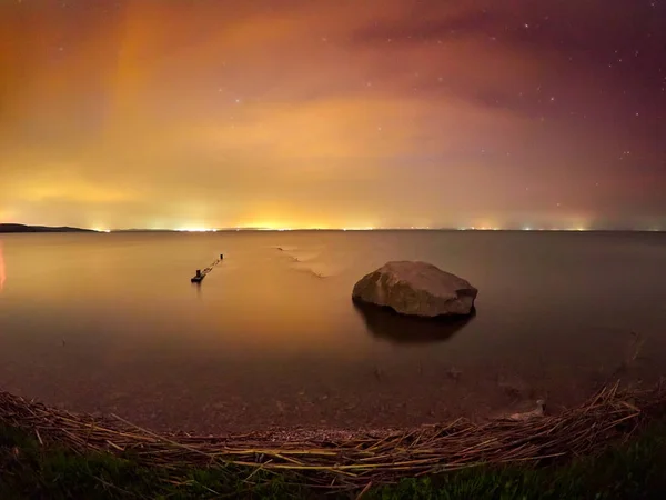 Lake Dobrogea Night Romania — Stock Photo, Image