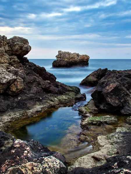 Vista Della Costa Del Mar Nero All Alba — Foto Stock