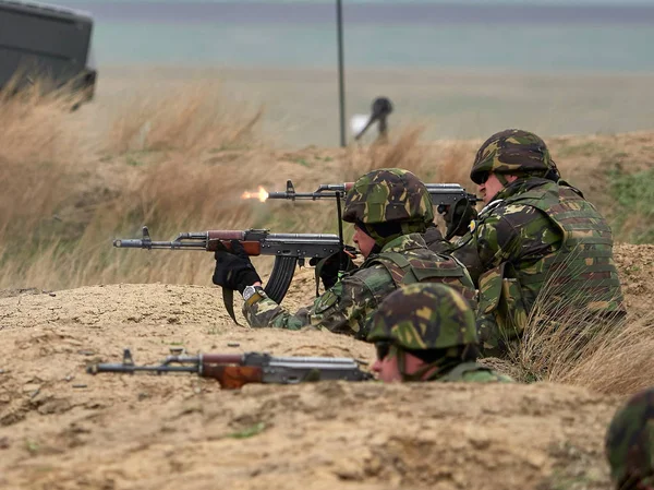 Galati Rumania Abril 2017 Soldados Americanos Rumanos Durante Ejercicio Militar —  Fotos de Stock