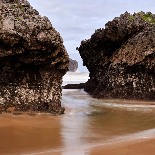 Borizu Strand Llanes Asturias Spanje — Stockfoto