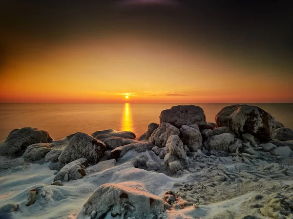 Amanecer Sobre Mar Invierno —  Fotos de Stock