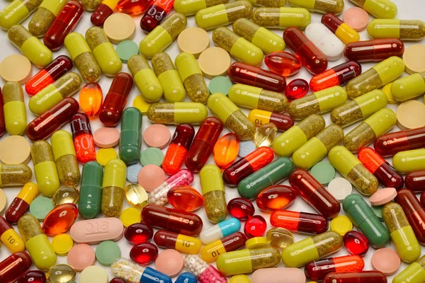 Varie Pillole Come Sfondo — Foto Stock