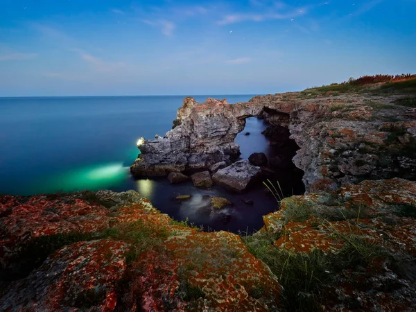 Seascape Nattetid Sommaren — Stockfoto