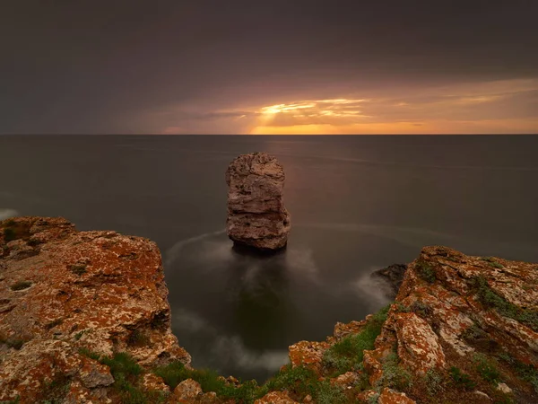 Pohled Pobřeží Černého Moře Při Západu Slunce — Stock fotografie