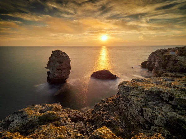 Vista Costa Del Mar Negro Amanecer — Foto de Stock