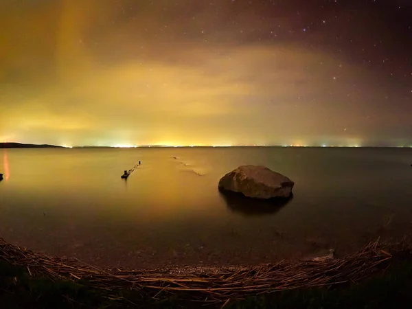 Lake Dobrogea Night Romania — Stock Photo, Image