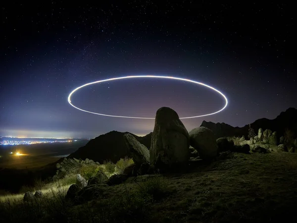 Paisaje Noche Dobrogea Rumania — Foto de Stock