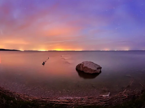 Lake Dobrogea Night Romania — Stock Photo, Image