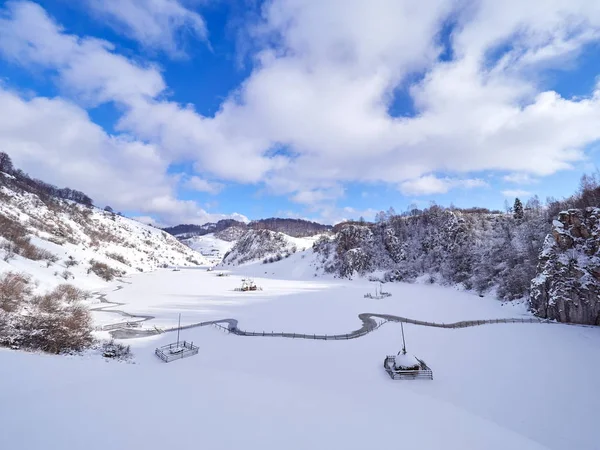 Hermoso Paisaje Montaña Invierno Fundatura Ponorului Provincia Hunedoara Rumania Vista — Foto de Stock