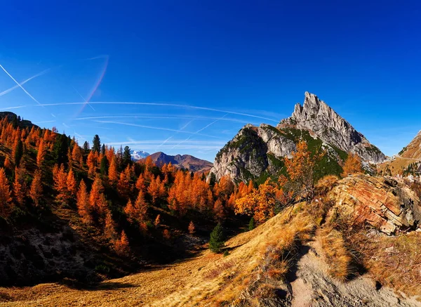 Jesienny Krajobraz Regionie Dolomity Włochy — Zdjęcie stockowe