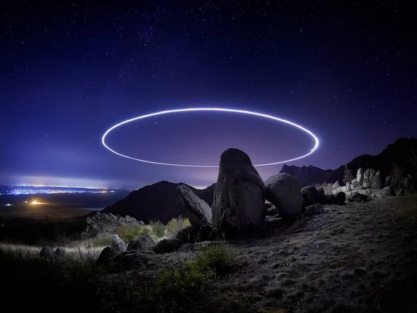 Landschap Door Nacht Dobrogea Roemenië — Stockfoto