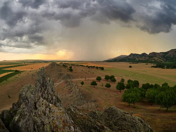 Hermoso Paisaje Tiempo Tormentoso Dobrogea Rumania — Foto de Stock