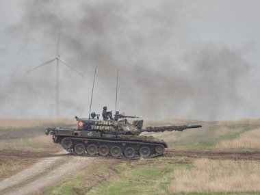 Galati, Romanya - 20 Nisan 2017: askerler Smardan Çokgen Galati County, Romanya Adalet kartal askeri tatbikat sırasında Amerikan ve Romanya; 20 Nisan 2017