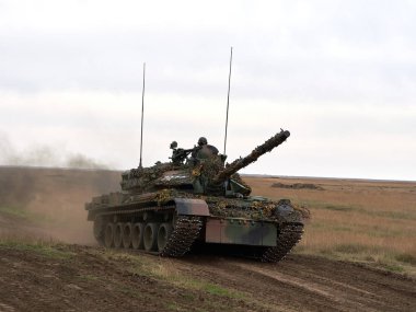 Galati, Romanya - 20 Nisan 2017: askerler Smardan Çokgen Galati County, Romanya Adalet kartal askeri tatbikat sırasında Amerikan ve Romanya; 20 Nisan 2017