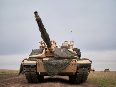 Galati, Romanya - 20 Nisan 2017: askerler Smardan Çokgen Galati County, Romanya Adalet kartal askeri tatbikat sırasında Amerikan ve Romanya; 20 Nisan 2017