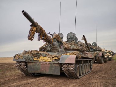 Galati, Romanya - 20 Nisan 2017: askerler Smardan Çokgen Galati County, Romanya Adalet kartal askeri tatbikat sırasında Amerikan ve Romanya; 20 Nisan 2017