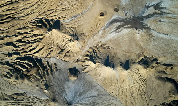 Landscape Muddy Volcanoes Berca Region Buzau County Romania Aerial View — Stock Photo, Image
