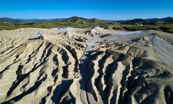 风景与泥泞的火山从贝尔卡地区 布佐县 罗马尼亚 — 图库照片