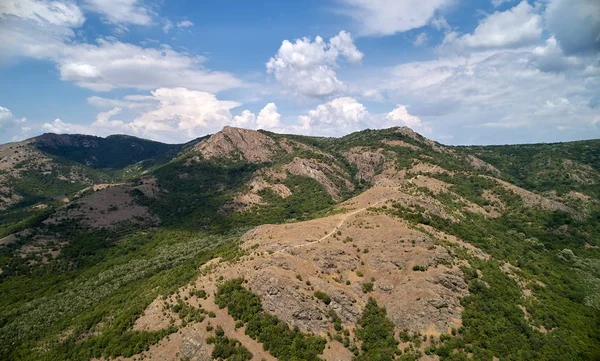 Vue Panoramique Aérienne Des Champs Dobrogea Été Roumanie — Photo