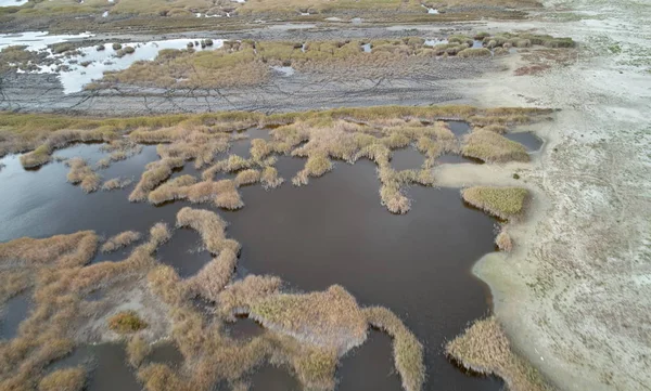 Vista Aérea Região Sulina Dobrogea Roménia — Fotografia de Stock