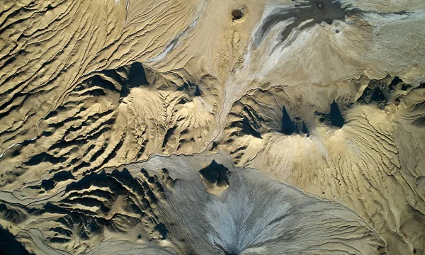 Landscape Muddy Volcanoes Berca Region Buzau County Romania Aerial View — Stock Photo, Image