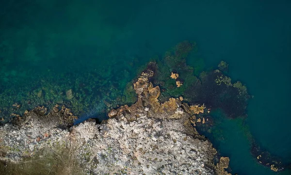 Letecký Pohled Pobřeží Černého Moře Létě Tyulenovo Bulharsko — Stock fotografie