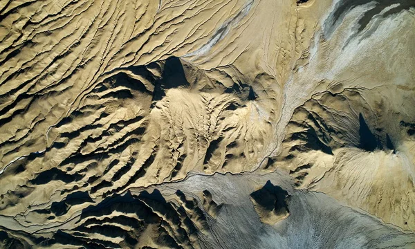 Landscape Muddy Volcanoes Berca Region Buzau County Romania Aerial View — Stock Photo, Image