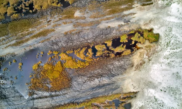 Vista Aérea Región Sulina Dobrogea Rumania — Foto de Stock