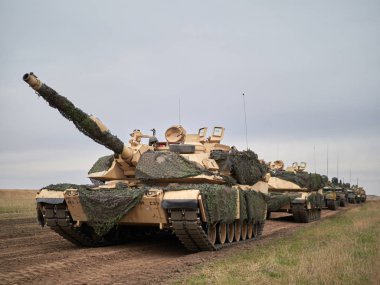 Galati, Romanya - 20 Nisan 2017: askerler Smardan Çokgen Galati County, Romanya Adalet kartal askeri tatbikat sırasında Amerikan ve Romanya; 20 Nisan 2017