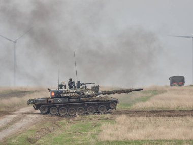 Galati, Romanya - 20 Nisan 2017: askerler Smardan Çokgen Galati County, Romanya Adalet kartal askeri tatbikat sırasında Amerikan ve Romanya; 20 Nisan 2017