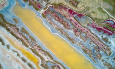 Sulina bölgenin, Dobrogea, Romanya havadan görünümü