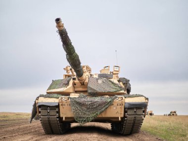 Galati, Romanya - 20 Nisan 2017: askerler Smardan Çokgen Galati County, Romanya Adalet kartal askeri tatbikat sırasında Amerikan ve Romanya; 20 Nisan 2017