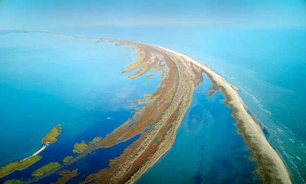 Vista Aérea Isla Sacalin Recién Formada Mar Negro Cerca Sfantu — Foto de Stock