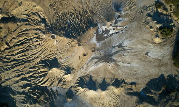 Landscape Muddy Volcanoes Berca Region Buzau County Romania Aerial View — Stock Photo, Image
