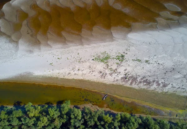 Luchtfoto Van Rivier Donau Roemenië Europa — Stockfoto