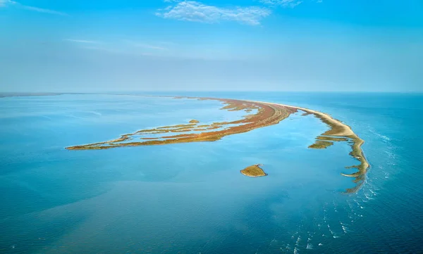 Aerial View Sacalin Island Newly Formed Black Sea Sfantu Gheorghe — Stock Photo, Image