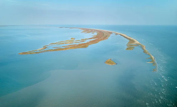 Flygfoto Över Sacalin Island Nybildade Svarta Havet Nära Sfântu Gheorghe — Stockfoto