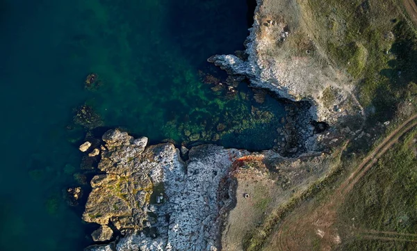 Vue Aérienne Côte Mer Noire Été Tyulenovo Bulgarie — Photo