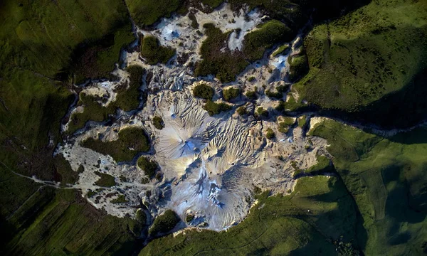风景与泥泞的火山从贝尔卡地区 布佐县 罗马尼亚 — 图库照片