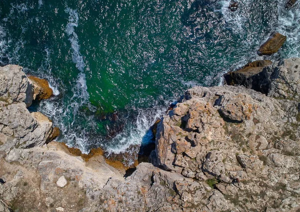 Воздушный Вид Побережье Черного Моря Летом Тюленово Болгария — стоковое фото