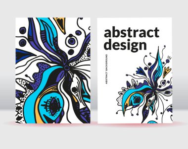 Soyut çiçek arka plan. Posterler, kartları, el ilanı, broşür, dergi ve kapak her türlü için kullanılabilir. EPS 10. Vektör çizim